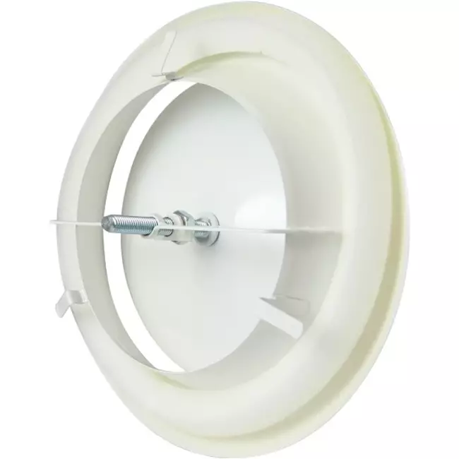 Bouche de soufflage métal Ø 80 mm RAL 9010 avec clips à ressorts - DVSC-P080