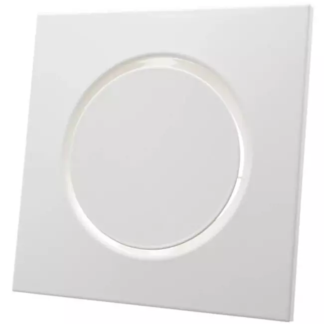 Bouche d'extraction en métal carrée Ø 125 mm blanche avec clips - DVSQ125