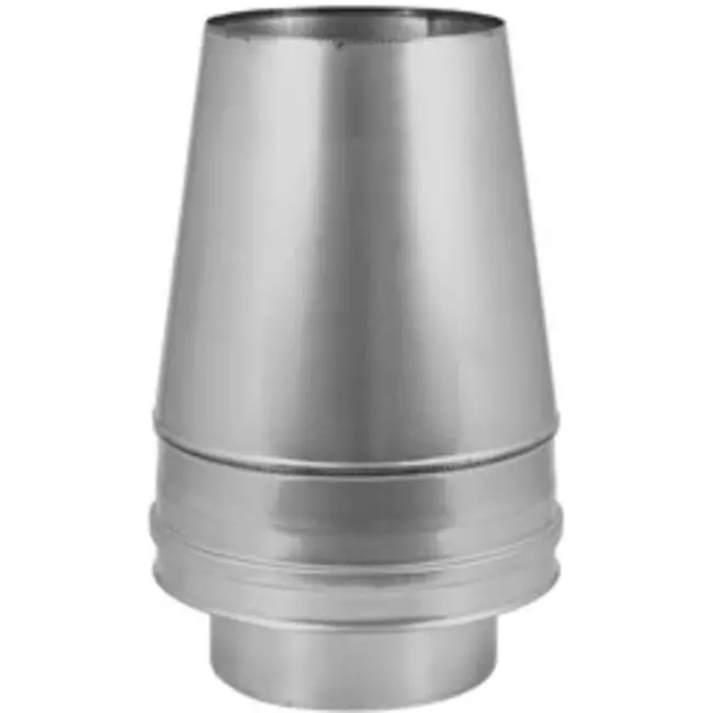 Elément droit à double paroi diamètre 100 mm (80/130) Pièce supérieure conique I316L/I304 (D0,5/0,6)