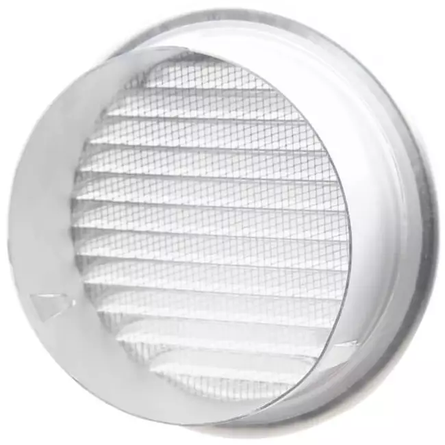 Grille de ventilation métal ronde avec douille de montage Ø 180 mm aluminium - DWRA180S