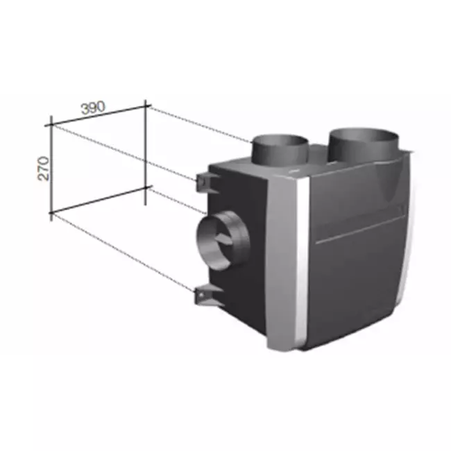 Vasco C400 Basic RF LE 400 m³/h + capteur d'humidité