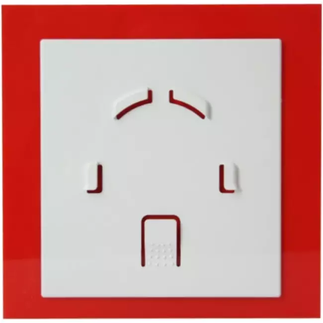 Air Roxy vmc salle de bain avec diamètre de raccordement 125 mm - front en plastique rouge