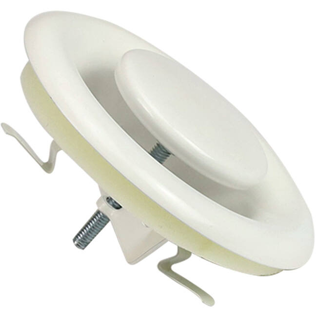 Valve d'échappement de ventilation en métal 125mm avec ressorts de friction - DVS-C125 - RAL 9016