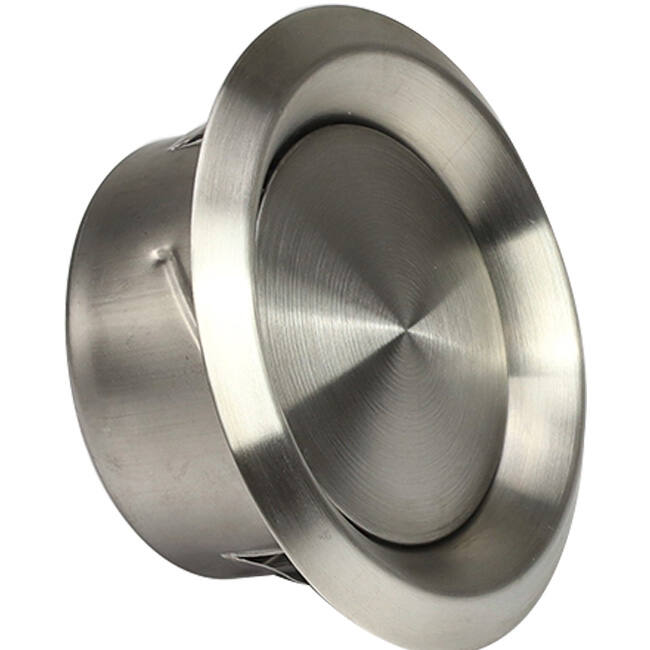 Vanne de ventilation en acier inoxydable 200mm échappement et alimentation avec ressorts de friction - DVI-C200