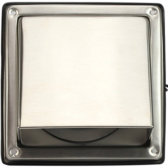 Grille frontale en acier inoxydable 150 mm avec clapet anti-retour à entrée haute - EL-SS-BD150 SS
