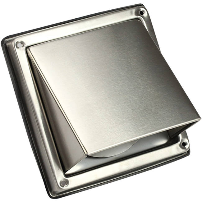 Grille frontale en acier inoxydable 150 mm avec clapet anti-retour à entrée haute - EL-SS-BD150 SS