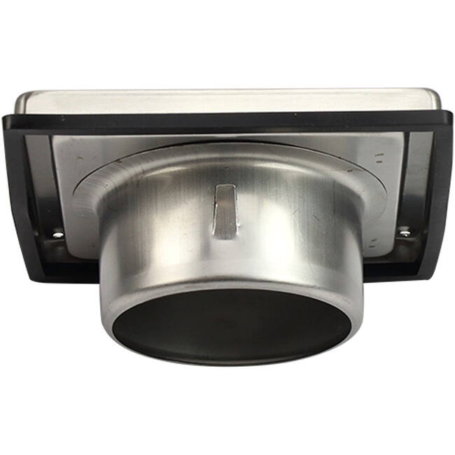 Grille frontale en acier inoxydable 125mm avec ailettes d'entrée hautes mobiles - EL-SS-OP125 SS