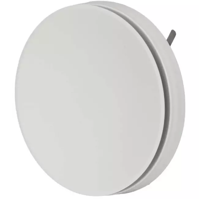 Bouche de soufflage plastique 125 mm RAL 9003 avec clips à ressorts et déflecteur - I-Valve Rondo 125