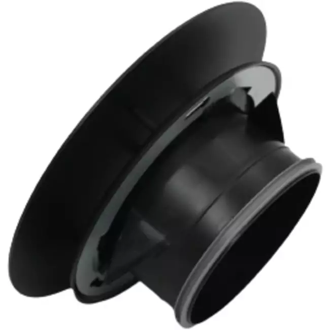 Bouche VMC Imaginair grande Ø 125 mm - ressorts + anneau de montage - noir