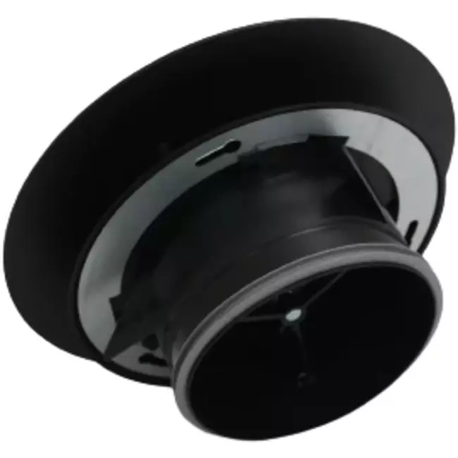 Bouche VMC Imaginair grande Ø 125 mm - ressorts + anneau de montage - noir