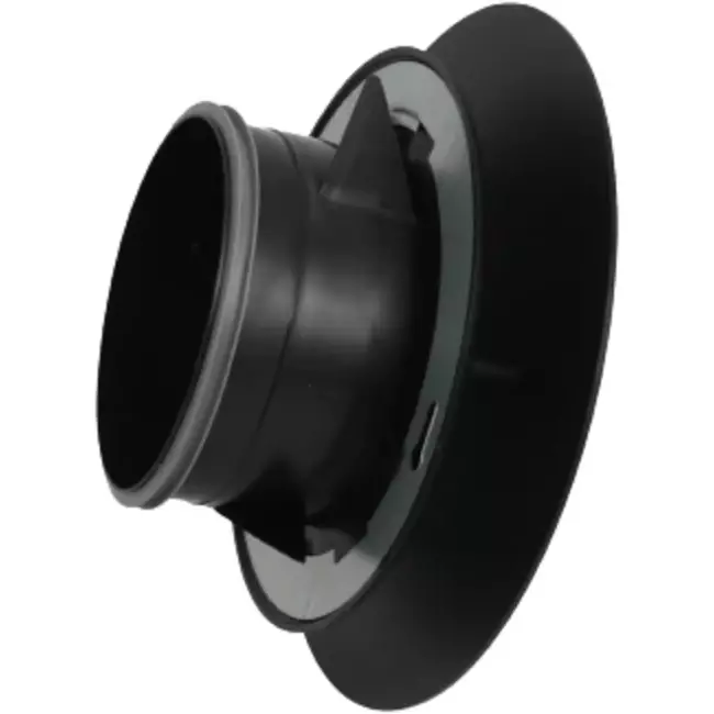 Bouche VMC Imaginair grande Ø 125 mm - ressorts + anneau de montage - noir