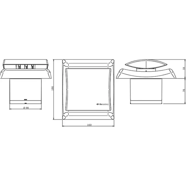Vmc salle de bain Itho Daalderop Ø100 mm- blanc BTV-N200