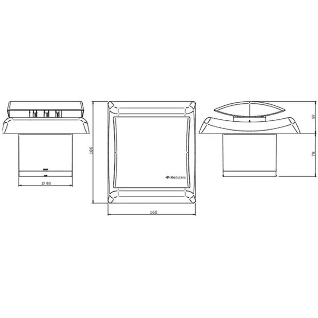 Vmc salle de bain Itho Daalderop Ø100 mm- blanc avec minuterie et capteur d'humidité BTV-N203 HT
