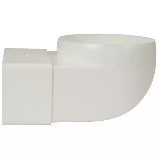 Coude vertical rectangulaire en plastique à 90° Ø 100 mm 110 x 55 - KLD