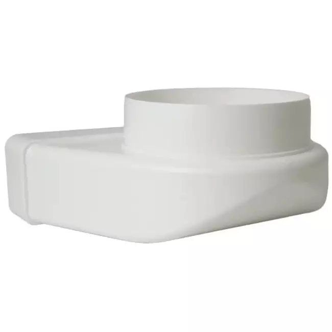 Coude vertical rectangulaire en plastique à 90° Ø150mm - 220x90mm KLD29-150