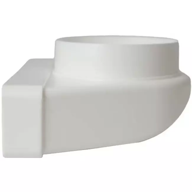 Coude vertical rectangulaire en plastique à 90° Ø150mm - 220x90mm KLD29-150