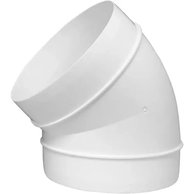 Coude rond en plastique à 45 ° diamètre : 150 mm AL150-45