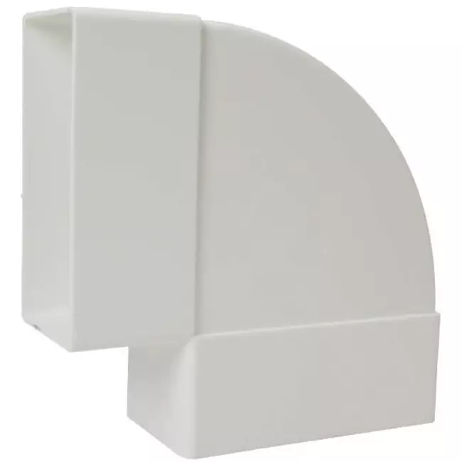 Coude horizontal rectangulaire en plastique à 90° 110 x 55 - KLH