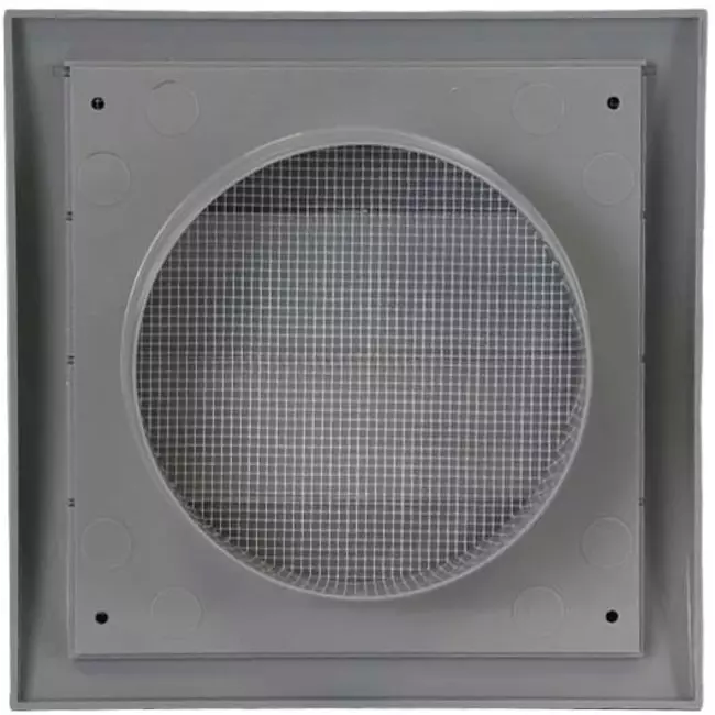 Grille de surpression à lamelles 190 x 190 mm diamètre : 125 gris - ND12ZP