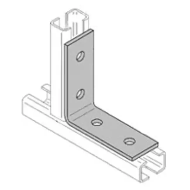 Winkel 35/36 90 Grad 4-Loch (Ø10,5mm) verzinkt für Hängeschiene