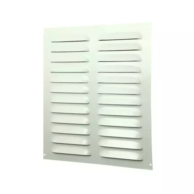 Grille à fente rectangulaire en métal 260 x 280 blanc - MR2628