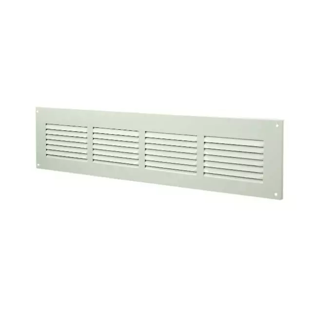 Grille à fente rectangulaire en métal 400 x 100 blanc - MR4010