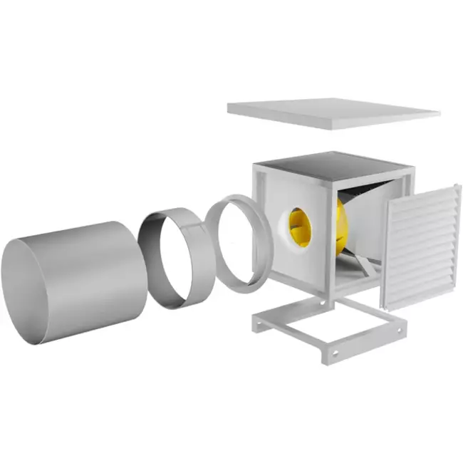Caisson de ventilation MPC avec moteur à l'extérieur du flux d'air 7800 m³/h - MPC 500 E4 T22