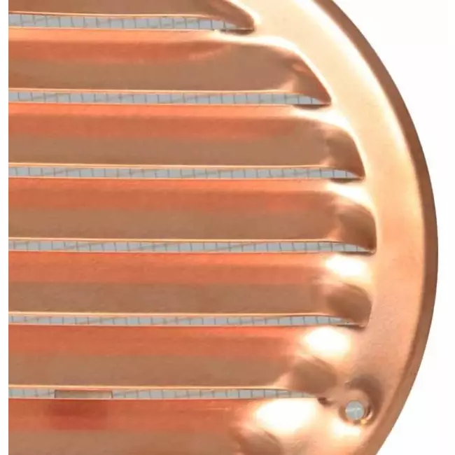 Grille de ventilation métal ronde Ø 200 mm cuivre - MR200Cu