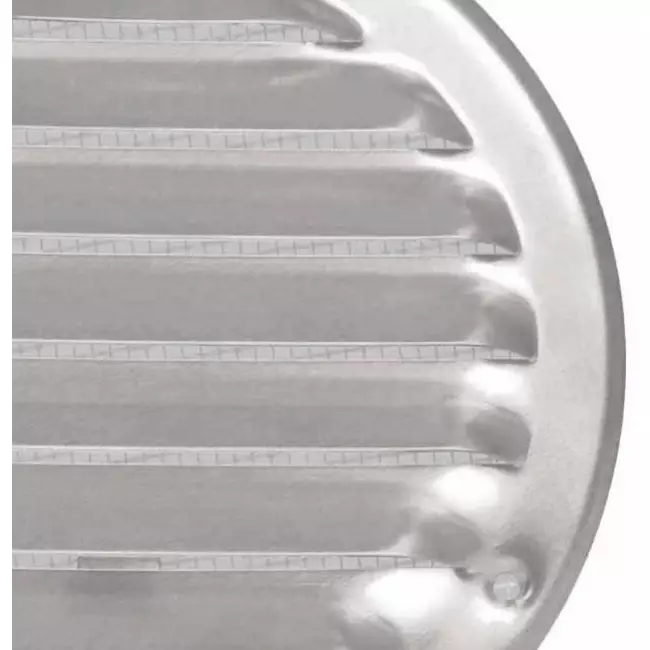 Grille de ventilation métal rond Ø 200 mm zinc - MR200ZN