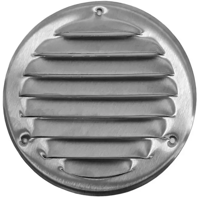 Grille de ventilation métal rond 100 mm zinc - MR100ZN