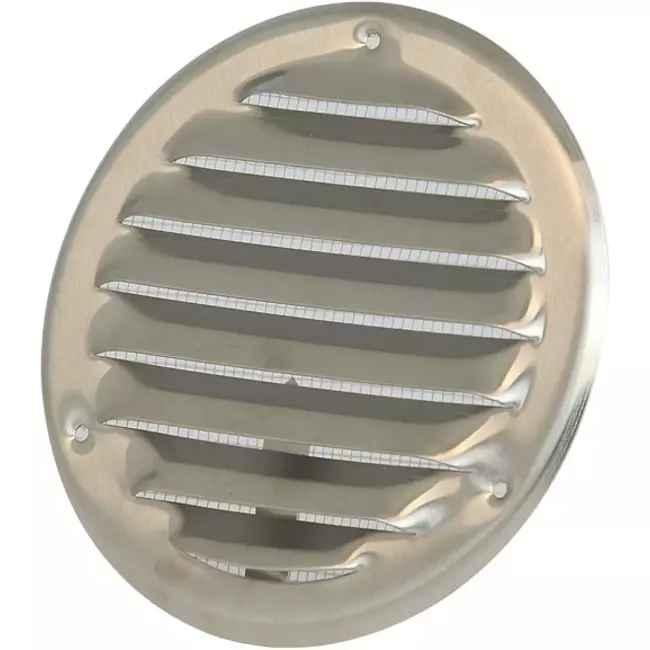Grille de ventilation métal ronde Ø 125 mm acier inoxydable - MR125i