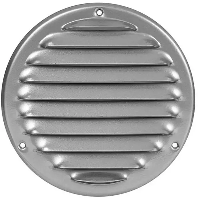 Grille de ventilation métal ronde 100 mm gris - MR100P - RAL9006