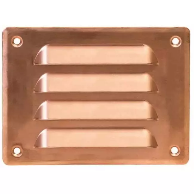 Grille de ventilation métallique carrée 140x105 mm cuivre - MR14105Cu
