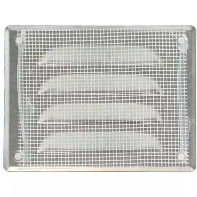 Grille de ventilation métallique carrée 140x105 mm acier inoxydable - MR14105