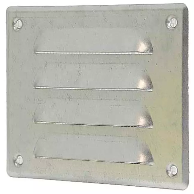 Grille de ventilation métallique carrée 140x105 mm acier inoxydable - MR14105