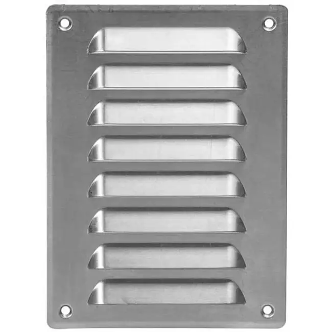 Grille de ventilation métallique carrée 140x190 mm aluminium - MR1419Al