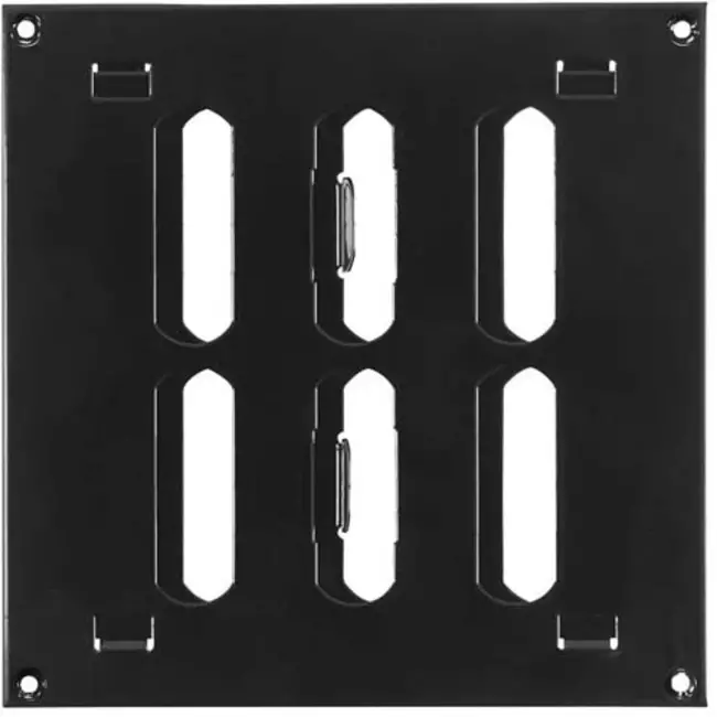 Grille métal réglable 150 x 150 mm noir - MR1515RM - RAL9005