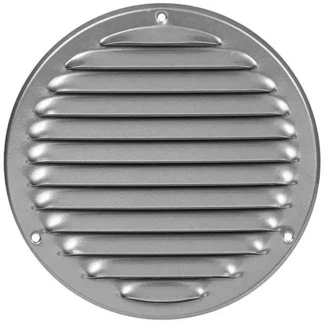 Grille de ventilation métal ronde Ø 160 mm gris - MR160P - RAL9006