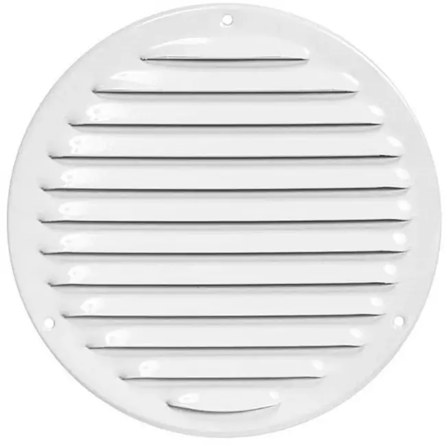 Grille de ventilation métal rond Ø 160 mm blanc - MR160 - RAL9016
