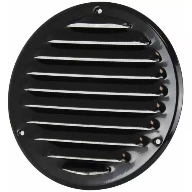 Grille de ventilation métal ronde Ø 200 mm noir - MR200M - RAL9005