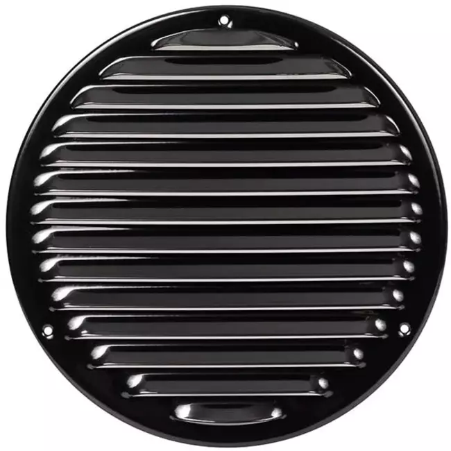 Grille de ventilation métal ronde Ø 200 mm noir - MR200M - RAL9005