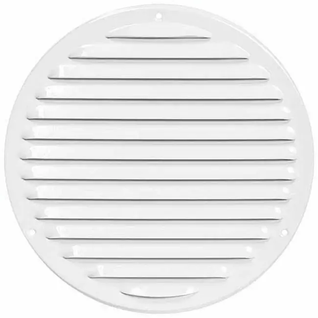 Grille de ventilation métal rond Ø 200 mm blanc - MR200 - RAL9016