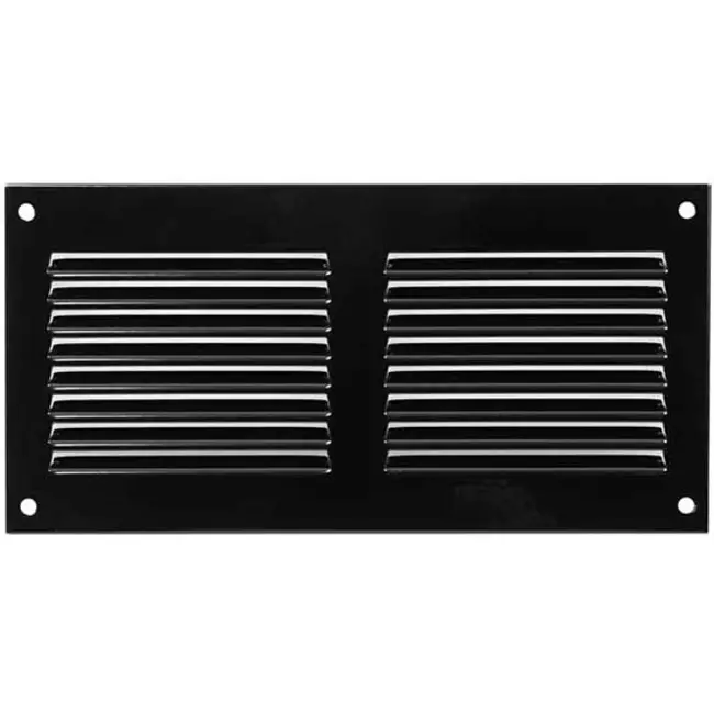 Grille métal 200 x 100 mm noir - MR2010M - RAL9005