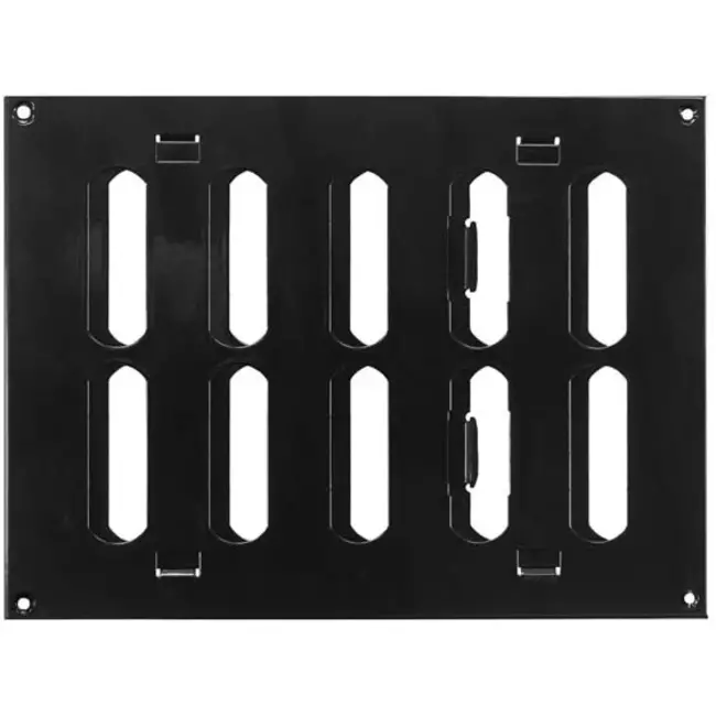 Grille métal réglable 200 x 150 mm noir - MR2015RM - RAL9005