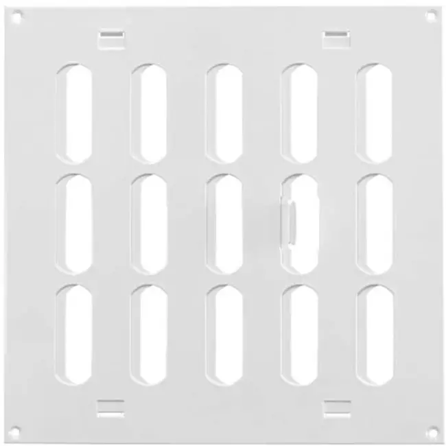 Grille métal réglable 200 x 200 mm blanc - MR2020R - RAL9016