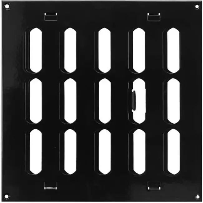 Grille métal réglable 200 x 200 mm noir - MR2020RM - RAL9005