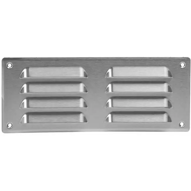 Grille de ventilation métallique carrée 260x105 mm acier inoxydable - MR26105i