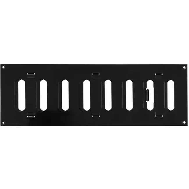 Grille métal réglable 300 x 100 mm noir - MR3010RM - RAL9005