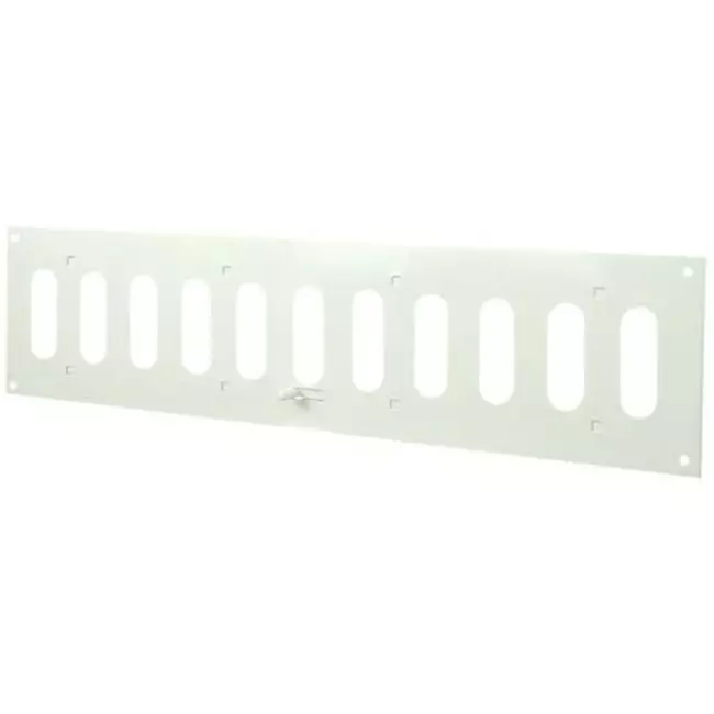 Grille à fente rectangulaire réglable en métal 400 x 100 blanc - MR4010R - RAL9016