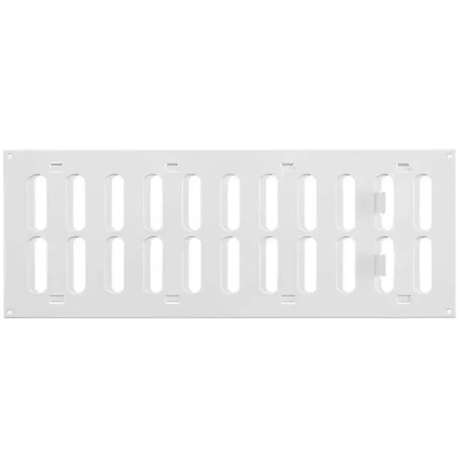 Grille métal réglable 400 x 150 mm blanc - MR4015R - RAL9016